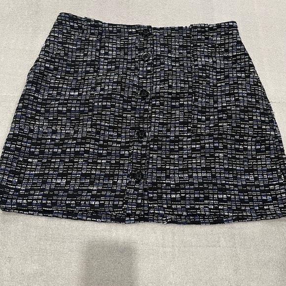 [10]Banana Republic Black Blue A-Line Mini Skirt for Work - Picture 2 of 10